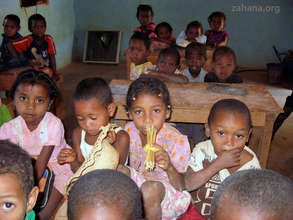 Classroom with solar water pasteurizer