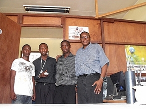 Sylvester visits YEDEM office in Freetown, Sierra Leone