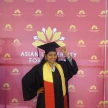 Saima at her graduation ceremony