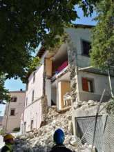 Effects of the earthquake in central Italy.