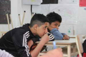 Gustavo and Axel listening during the workshop