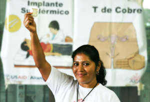 Nurse Rosy during a talk about contraceptives