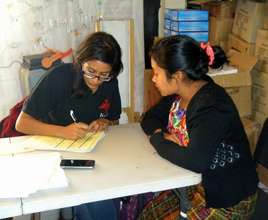 Registering Lilia, a young mother, for screening