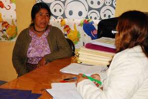 Counseling at a mobile clinic