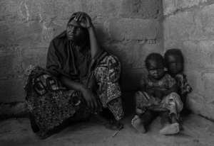 IDP mom and children in Abuja await ICEHA food