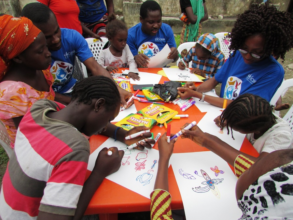ICEHA's Deborah with KirKiri child survivors