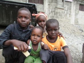 Child survivors in KirKiri slum
