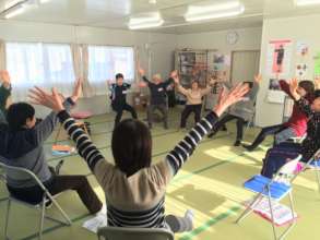 Replus exercise program at temporary housing