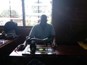 Sylvester at tailoring school