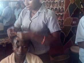 Hair dressing trainees