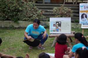 Antonnette giving a lecture to CAMELEON girls