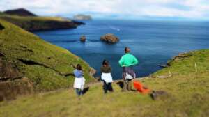 Volunteers look for killer whales from land