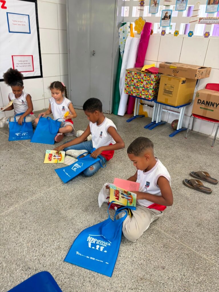 Checking out our literary bags