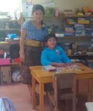 Glenda with one of her students