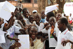 Sylvester with children at Door of Hope