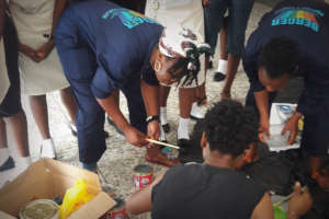 Professional female artists supervising