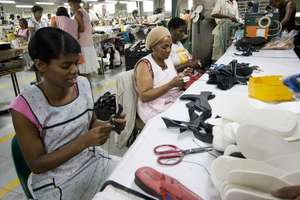 Ladies at work in factory