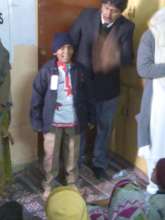 smile of little angel on wear new clothes