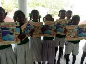 children with books