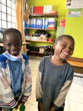 Children receiving food