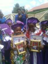 Zainabu with the certificates!!!