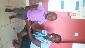 Monica with her son
