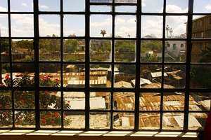 The office window...