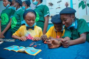 A team working with Lego