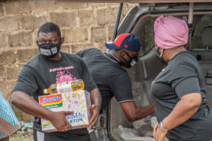 The COVID-19 relief team at work.