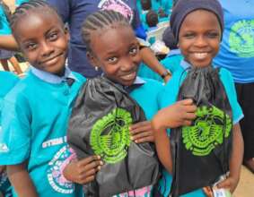 All our girls also received notebooks and bags.