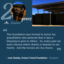 Thank you for being a #hayhero like Joan Stanley!