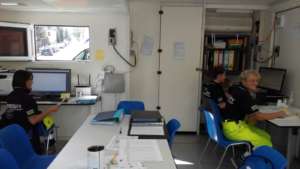 Montegallo - Operational office in a relief camp