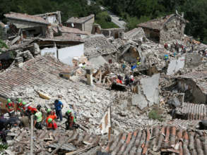 Minivans for Italy Earthquake relief activities
