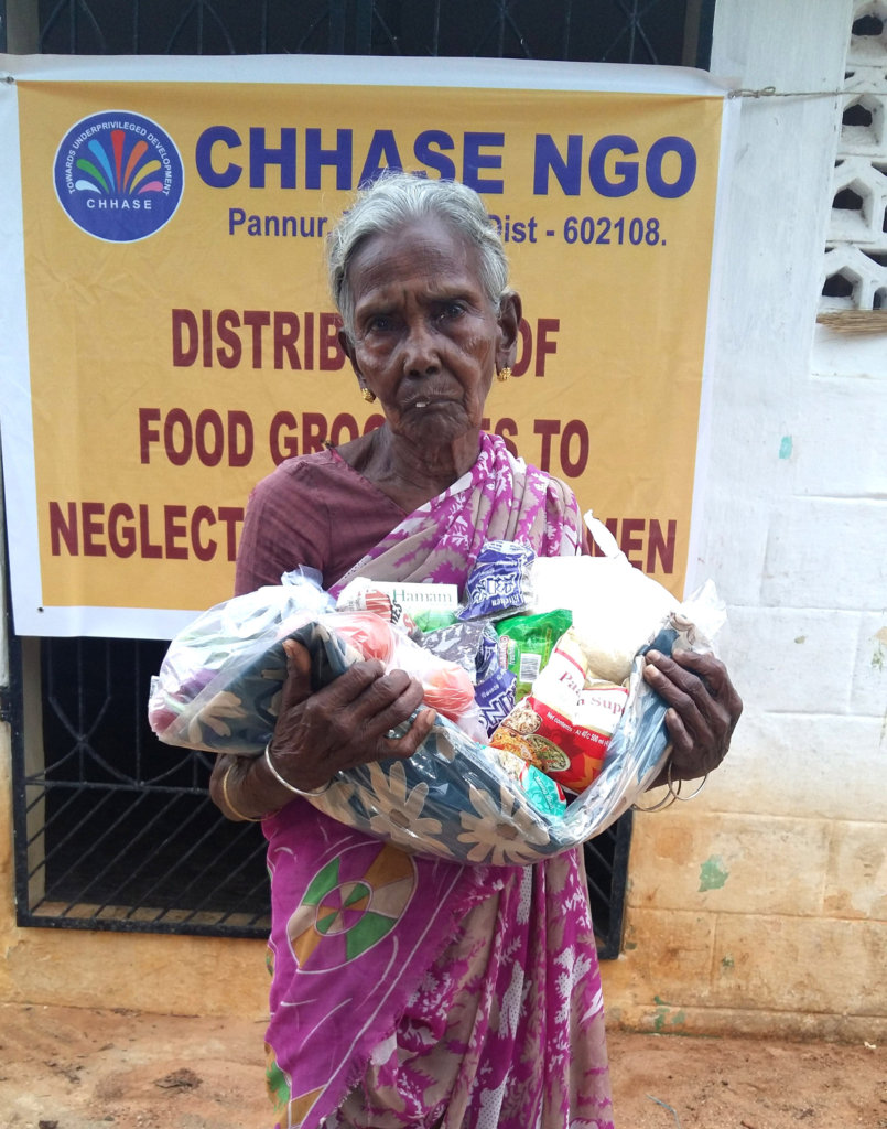 Help to provide food groceries to neglected elders