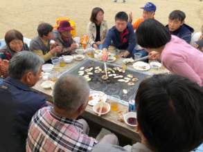 Harvest festival with the locals and volunteers.