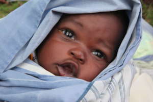 Infant at Kachumabala Clinic, Uganda