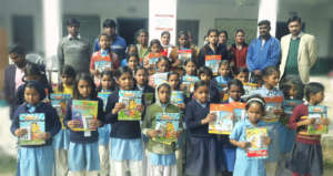 Distributed study material to Needy Girl child