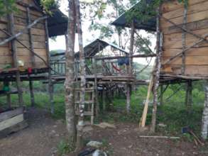 Huts for researchers and volunteers at Sipirok