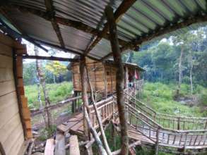 The erected huts 100-200m from reserve