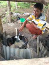 Cmdr. Forest Patrol team cooking dinner at camp