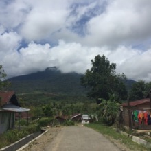 Mount Lubuk Raya (1,900m) hidden behind clouds