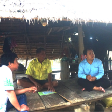 CRDT staff visiting Mr. Sameuron's home