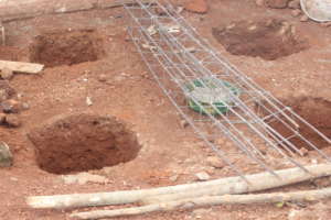 holes for the pillars