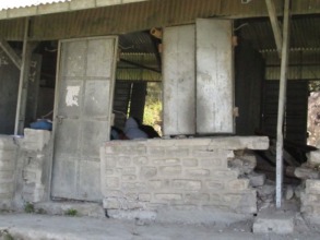 Classroom damaged due to earthquake