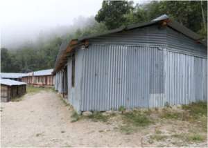 Temporary classroom built after the earthquake