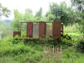 Toilet damaged by earthquake