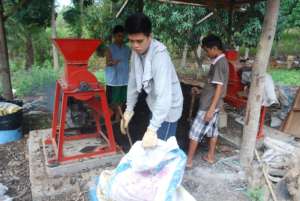 The shredder in action