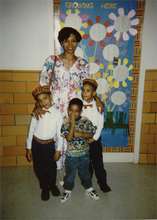 Wanda Coleman with 3 sons