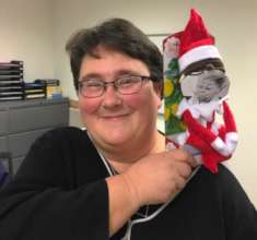 Edythe with her elf - Ms. Lynnette!