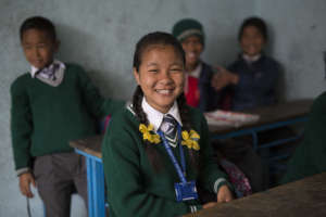 Muskan enjoying returning back in school